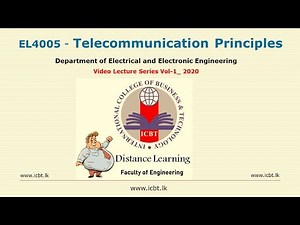 Introduction to Telecommunications - Lecture 1 & 2.
