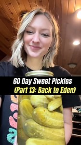 Sweet pickle recipe that will have everyone wanting a jar! #canning #foodstorage #pickles #sweetpickles #canningpickles #Recipe #homestead #farming #harvest #howto #can #fyp | Kayla Gabbard