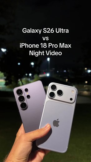 Trying this test with more light at night. What other night scenarios would you like to see these two tested in next? #iphone18promax #s26ultra #iphone #samsung #techtok