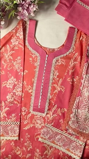Neck Design Ideas For Printed Suit #neckdesign #neckdesigns #printedsuit #lacedesign #suitdesign