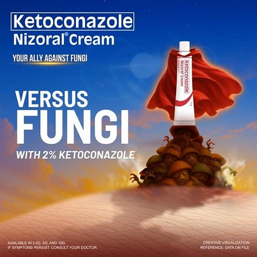 Not just one but 2% ang Ketoconazole (Nizoral®) Cream