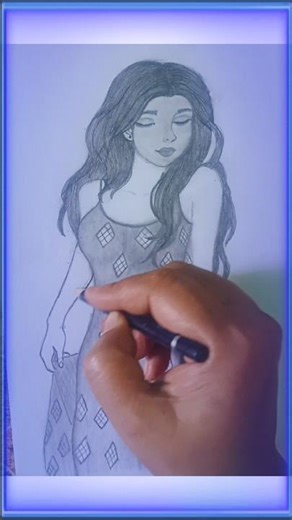 Draw girl with kurti easy drawings
