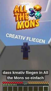 Infinite Creative Flight in Minecraft! 🚀 | All The Mons Trick #Minecraft #AllTheMons