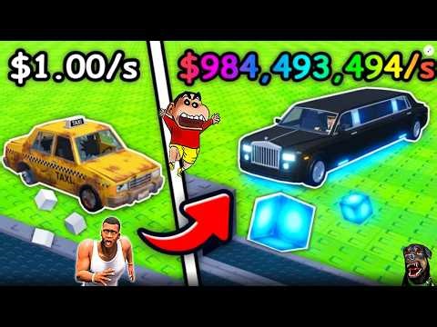 SHINCHAN NOOB vs PRO vs HACKER in TAXI TYCOON ROBLOX with FRANKLIN & CHOP | DREAM SQUAD