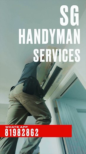 Looking for a Reliable and Professional handyman that you can count on 24/7??? PM or call/WhatsApp us now to receive a FREE quotation ✅Plumbing ✅Electrical ✅Home Repairs ✅Painting ✅Varnishing ✅Carpentry ✅Renovation ✅Aircon cleaning service WhatsApp Business 8198 2862 #plumbing #Carpentry #homerenovation #painting #contractor #renovation #electrician #electrical #HomeDecor #hacking #APT #tilingworkwork #tiling #cleaning #drycleaning #HomeDecor #locksmith #constructionlife #installation #choking #