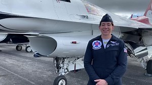 Checking in with Major Michelle Curran call sign “Mace” of the Air Force Thunderbirds as they prepare for this weekend’s @Space & Air Show at Orlando Sanford International Airport (SFB). | Destination Brevard