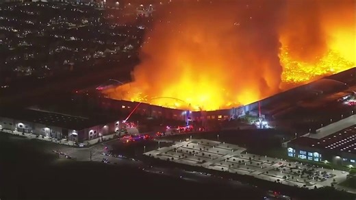Massive warehouse blaze in California sparks six-alarm response
