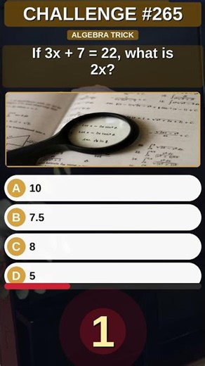 Algebra Trap: Did You Say 8? 😳 Solve 3x+7=22 for 2x