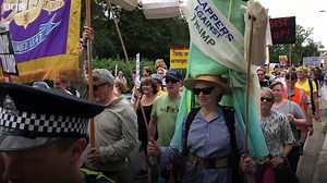 Anti-Trump protesters make their feelings known in Edinburgh