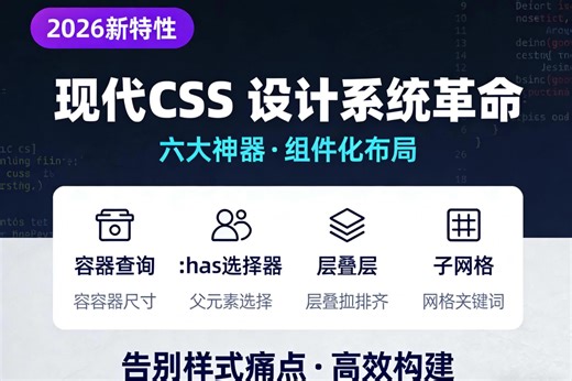 CSS 革命宣言：告别蛮荒时代，用2026年的利器构建未来设计系统