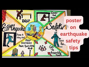 poster on Earthquake and its safety measures || poster on earthquake || poster on earthquake safety