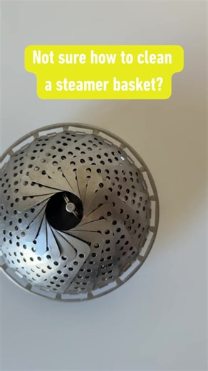 We saw Martha Stewart clean her steamer basket with Calcium, Lime & Rust Remover, so we cleaned our steamer basket, too! We promise, it's easier than you think... How to clean a steamer basket: 1- Mix 50/50 original Calcium, Lime & Rust Remover and water 2- Let steamer basket soak for two minutes 3- Scrub with sponge or brush 4- Rinse with cold water 5- Dry and use #clr #clrbrands #cleantok #cleaningtiktok #cleaning