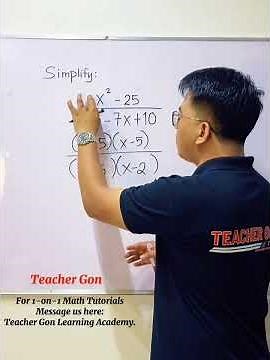 Simplifying Rational Algebraic Expressions #teachergon #rationalexpressions #algebra