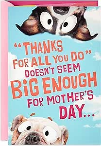 Hallmark Funny Pop Up Mother's Day Card (Dog Banner)