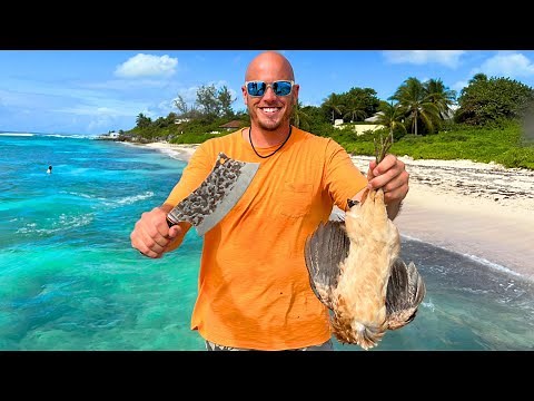 Catching CHICKENS on an Island and Cooking em' on the Beach!