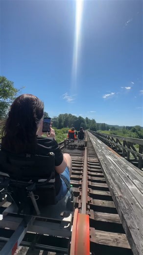 JOY RAILS CELEBRATES NEW CHEHALIS RAILROAD ATTRACTION: Lewis County’s historic railroad system has long been a beloved tourist attraction, but riders can now experience the tracks from a different perspective: in a pedal-powered open-air rail car. In partnership with the Centralia-Chehalis Railroad and Museum, Joy Rails is now offering scenic rail bike excursions on five miles of track along the Chehalis River. “We are so excited about Joy Rails coming here to Chehalis,” Joy Rails Marketing Mana