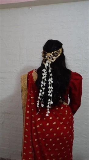 Recreating Rashmika Mandanna’s Wedding Hairstyle From Scratch ✨❤️ #wedding #indian Vijay Deverkonda