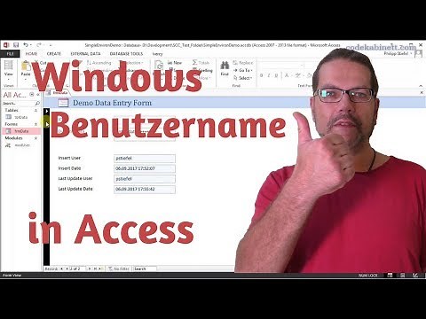 Access - Windows-Benutzer automatisch im Datensatz speichern