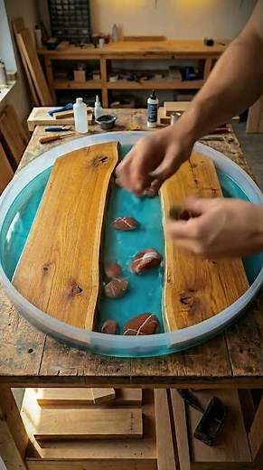 This incredible coffee table is pure epoxy art #resinart #diy