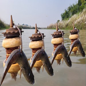 2M views · 29K reactions | Amazing Wheel system Hook fishing video in river Village Boy catching fish with Popular fish trap. #fishing | Discovery Site | Facebook