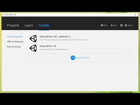 How to manage multiple unity versions with Unity Hub - First use tutorial