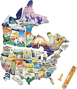 RV State Sticker Travel Map of The United States & Canada | ACIMONE Map Sticker of States & Provinces Visited Map | Anti-Fade & Waterproof RV Vinyl Decals for Camper Trailer Motorhome Accessories