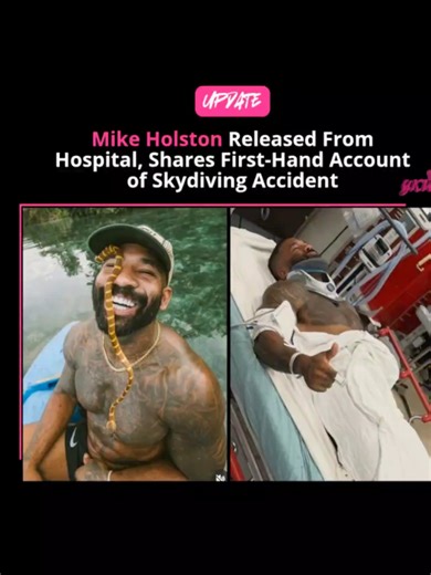 UPDATE: Adventurer #MikeHolston has been released from the hospital after #skydiving accident. #fyp