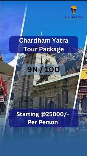 4 Dham Yatra Tour Package | 4 Dham Tour Cost | 4 Dham package 2025 #travel #chardhamyatra