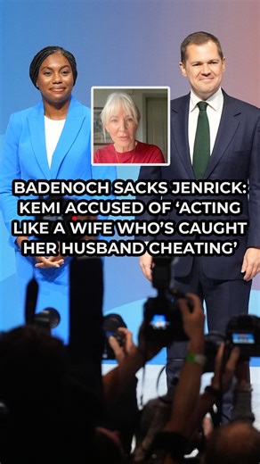 GB News on Instagram: "Nadine Dorries has accused Kemi Badenoch of "acting like a wife who has caught her husband cheating" after the Tory leader sensationally sacked Robert Jenrick from the Conservative Party. Ms. Badenoch confirmed the Shadow Justice Secretary had been sacked, suspended and stripped of his Tory Party membership after she was given evidence he was set to defect. Speaking on GB News, former MP and current Reform UK member Nadine Dorries called the dismissal "bizarre," saying: "S