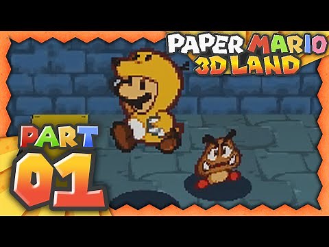 Paper Mario 3D Land - Part 1 - The Best of Both Worlds! w/Facecam!