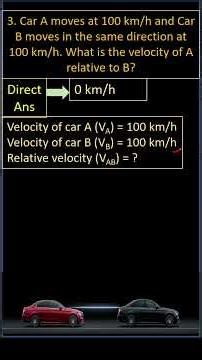 Relative Velocity | Grade : 8 | Numerical problem