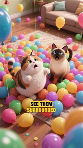 Funny Cats Reacting to Balloons 💥 Epic Fails & Reactions!