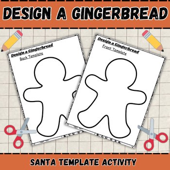 Design a Gingerbread Craft | Christmas Drawing Template | Winter Art Activity