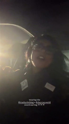 Mia Khalifa's car window trick at night