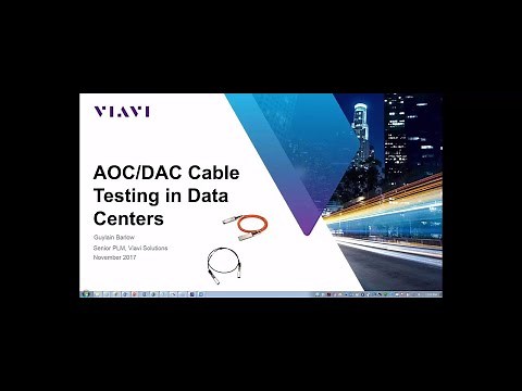 AOC/DAC Cable Testing in Data Centers Webinar