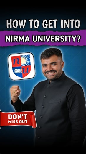 Chintan Akhani on Instagram: "How to get admission in Nirma University. Know the pathways through JEE Mains, GUJCET and merit so you can plan your application and preparation early. #nirmauniversity #engineeringadmissions #studentguide #educationindia #viralreels"