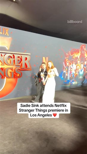 260K views · 177K reactions | Sadie Sink walks her way into Netflix Stranger Things 5 premiere in Los Angeles at the TCL Chinese Theater 懶 | Billboard | Facebook