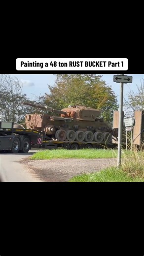 Painting a 48 ton RUST BUCKET Part 1 #fyp #foryoupage