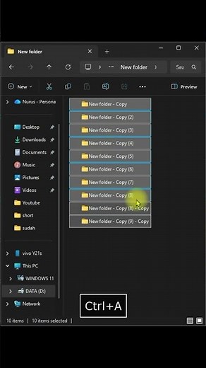Rename Multiple Files at Once with One Click! #changefilename #practicaltips #windowstips