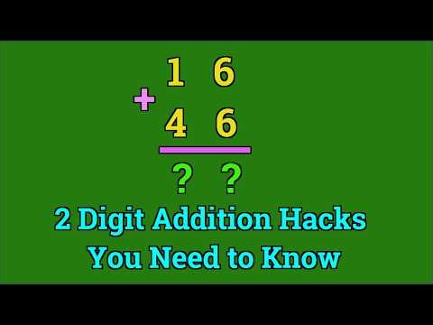 2 Digit Addition Hacks You Need to Know | 16 + 46 = ?