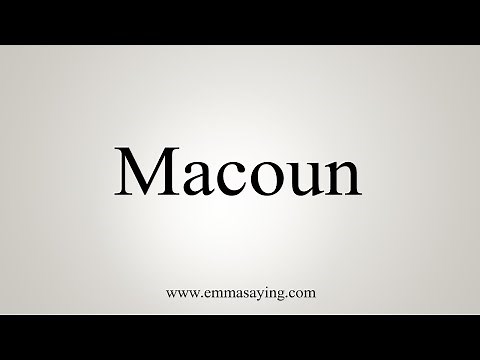 How To Say Macoun