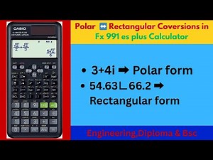 Polar to rectangular || rectangular to polar conversions || casio Fx 991 es plus