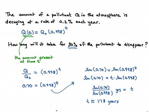 Using logs to solve an applied problem