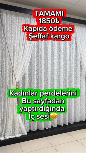 PERDELERCE TEKSTİL on Instagram‎: "Hem tülü Hem fonları Kapıda ödeme Hem Aksesuarları Şeffaf kargo #perde #curtain #vorhang #rideau #gordyn sitara tekstil a101 bimaktuel pratiktarifler nefisyemektarifleri vorhang ستارة rideau retail perakende einzelhandel blinds stor windowBlinds ستائر النوافذ fensterrollos kruvazeperde ucuzperde perdemodelleri perderpeso perdeaksesuarı perderbarriga tülperde fyp fypシ"‎