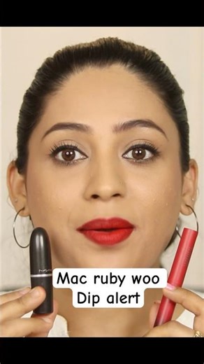 This ₹300 Lipstick Looks JUST Like MAC Ruby Woo! 💄 #DupeAlert #mac #rubywoo