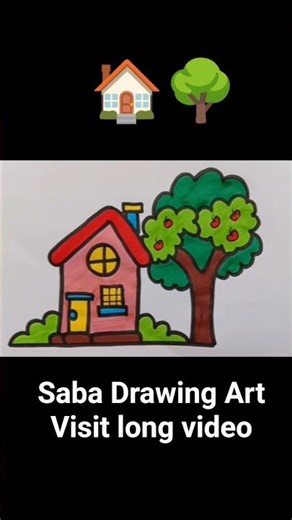 How to draw house 🏠 #easydrawing #shorts#shortsfeed