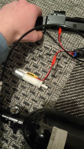 Simple DIY HPA Airsoft Sniper engine test