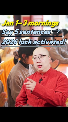 Say These 5 Sentences Each Morning (Jan 1–3) to Activate Your 2026 Luck！#lucky #newyear #energy #destiny #wealth #money #future #spirituality #life #wish #wealth #fengshui #happiness #healthycooking #horoscope #fate #marriage #god #pray #fortune #home #numerology #astrology | Yi Nan