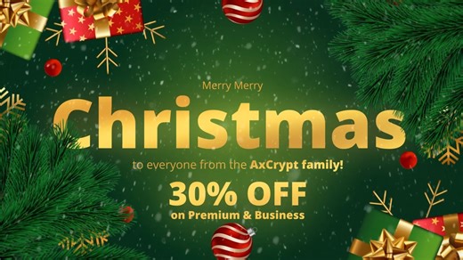 AxCrypt on Instagram: "Have a holly jolly Christmas! This Christmas, all we want for you is to stay safe digitally and enjoy the spirit of Christmas without a worry! So here are your Christmas presents from us to you! Use coupons: Premium: XMAS30OFF Business: XMAS30OFFB And get a flat 30% off on your premium & business subscriptions! #axcrypt #christmas #sale"